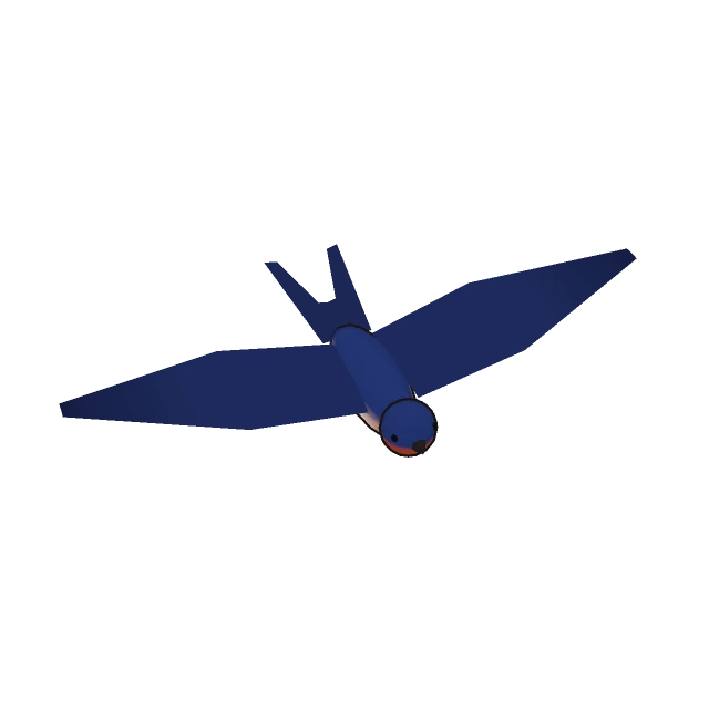 Barn Swallow gliding, the 3D model from the game